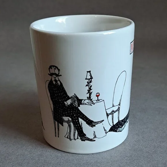 VINTAGE PBS: Mystery! USED Coffee Mug (Edward Gorey, Public Broadcasting) PM - Picture 2 of 5